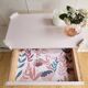 Small renovated Art Deco console in nude colour.