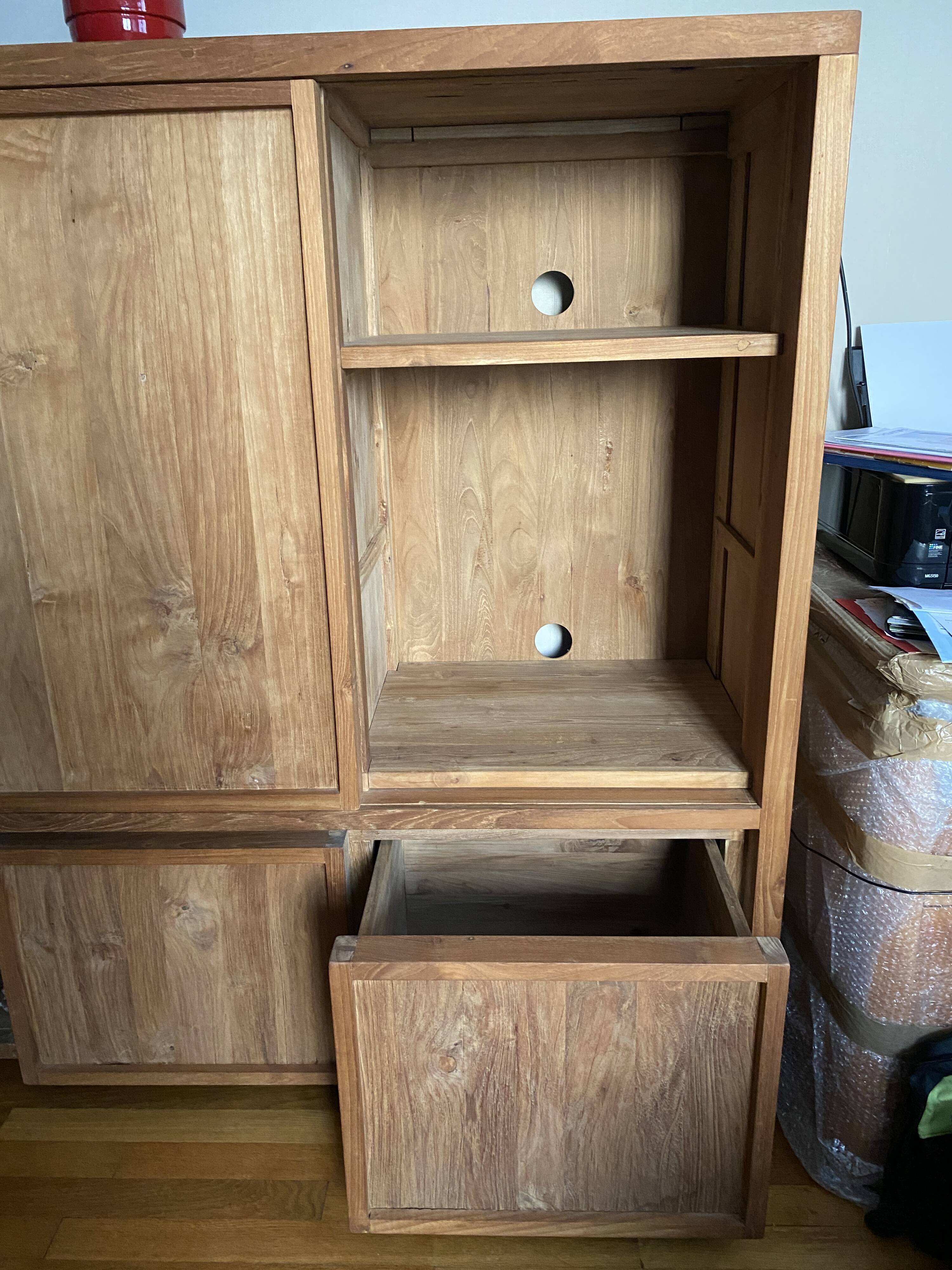 TV unit with generous storage.