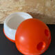 Sceau à glaçon rond orange boule de bowling