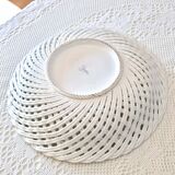 Huge antique Bassano bowl in openwork braided majolica