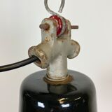 Vintage Black Industrial Ceiling Lamp, 1930s