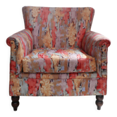 80's fauteuil made with chintz fabric