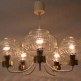 Mid-century chandelier by instala jilove u decina,1970's.