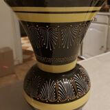Qimper earthenware vase signed HB Quimper