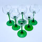 Alsace wine glasses on foot