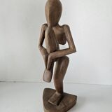Wooden sculpture / statuette Zen character Yoga position