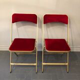 Duo of folding chairs
