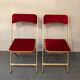 Duo of folding chairs