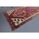1970s Vintage Turkish Hand-Knotted Wool Cotton Red Runner Rug 90x390