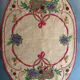 old oval placemat handmade embroidery 36x50