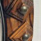 Midcentury brutalist handmade wooden mirror, Belgium 1960s