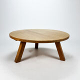 Table basse moderniste en chêne, années 1960