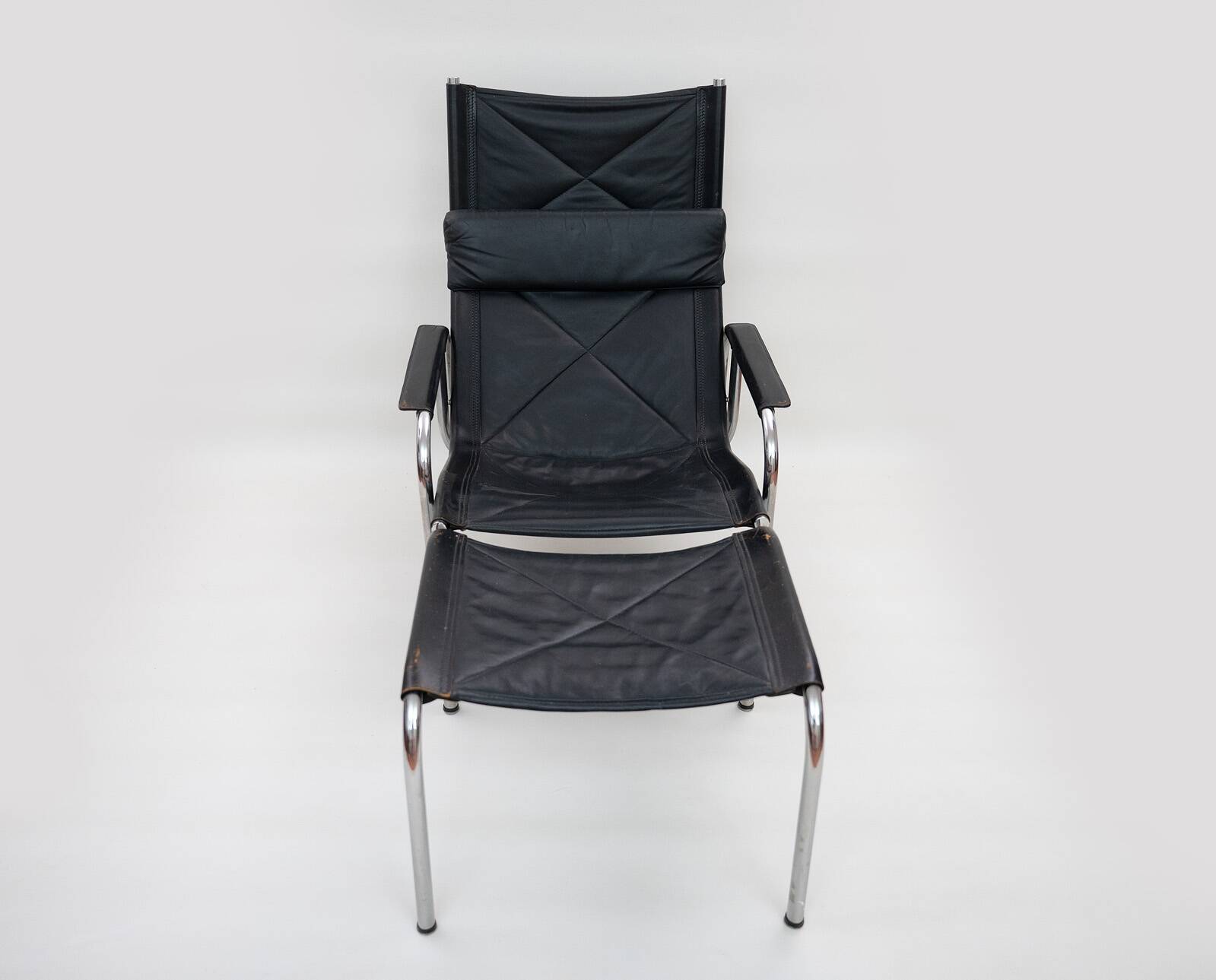 He1106 Lounge Chair with Ottoman by Hans Eichenberger for Strässle, 1970s