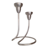 Georg Jensen brushed stainless steel candlestick