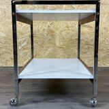 60s 70s serving trolley dinette made of teak & chrome Danish Modern Design