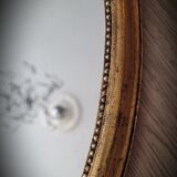 Oval golden mirror 41x23
