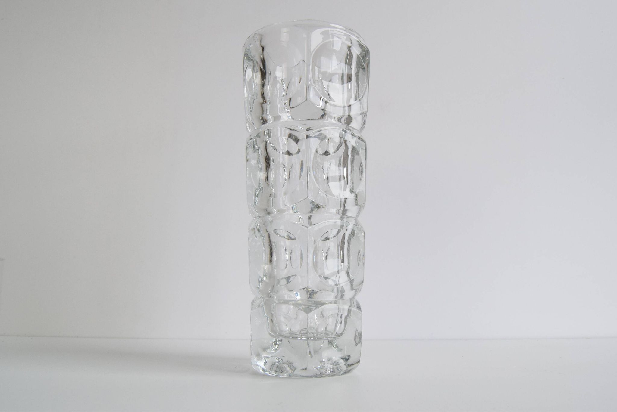 Vintage Glass Vase by František Pečeny for Heřmanova Huť, Czechoslovakia, 1960's.