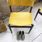 Rosewood leather chairs by Arne Vodder for Sibast