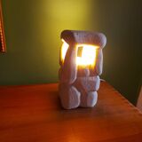Albert Tormos carved stone lamp