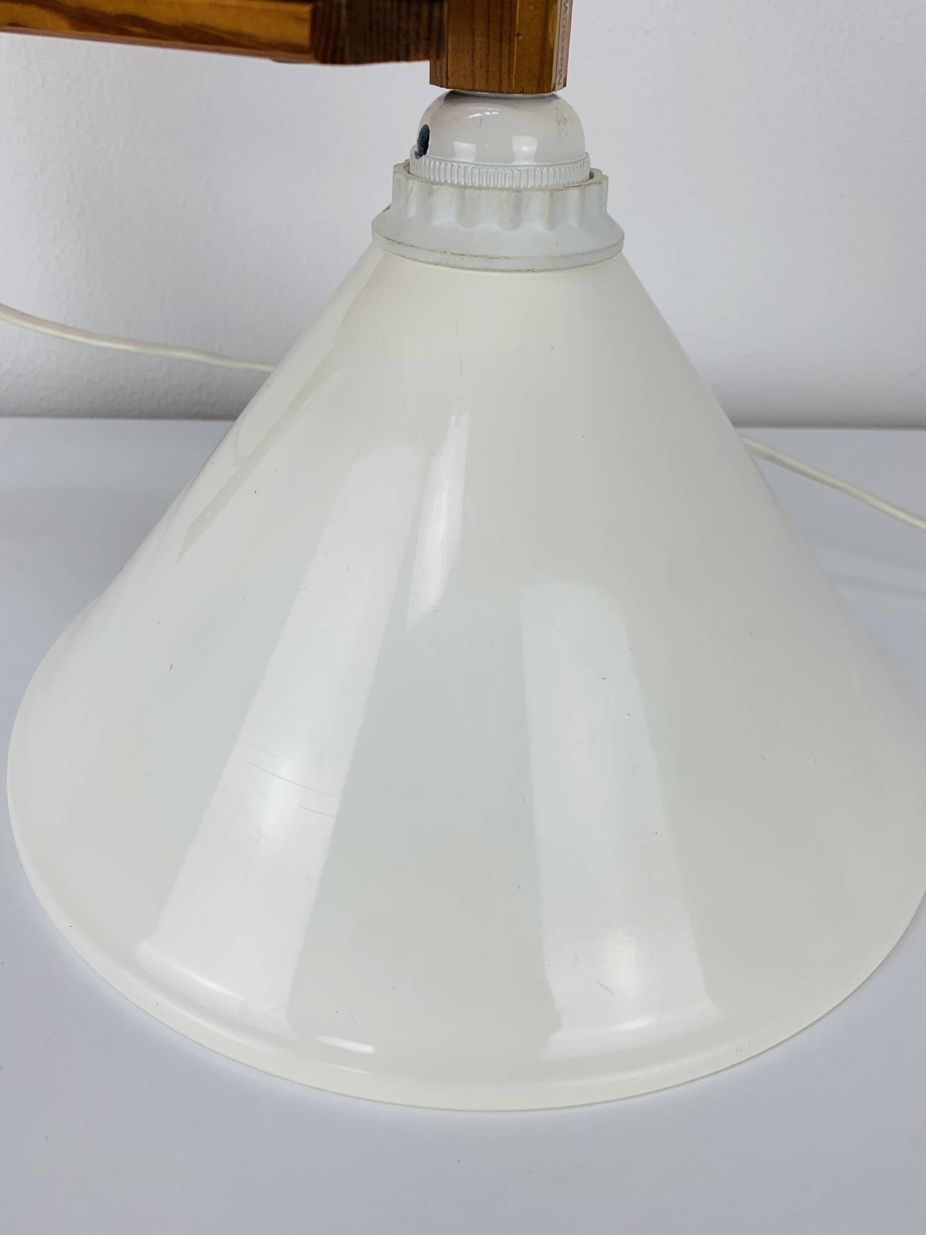 Vintage Ikea pine accordion folding wall lamp, 1980s