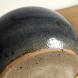 Lampe en grès bleu vintage
