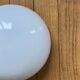 Ceiling light or half-moon wall sconce 20 cm white opaline glass 1960s 1970s