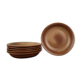 6 assiettes creuses en grès