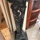 Important pair of Art Deco columns in black marble