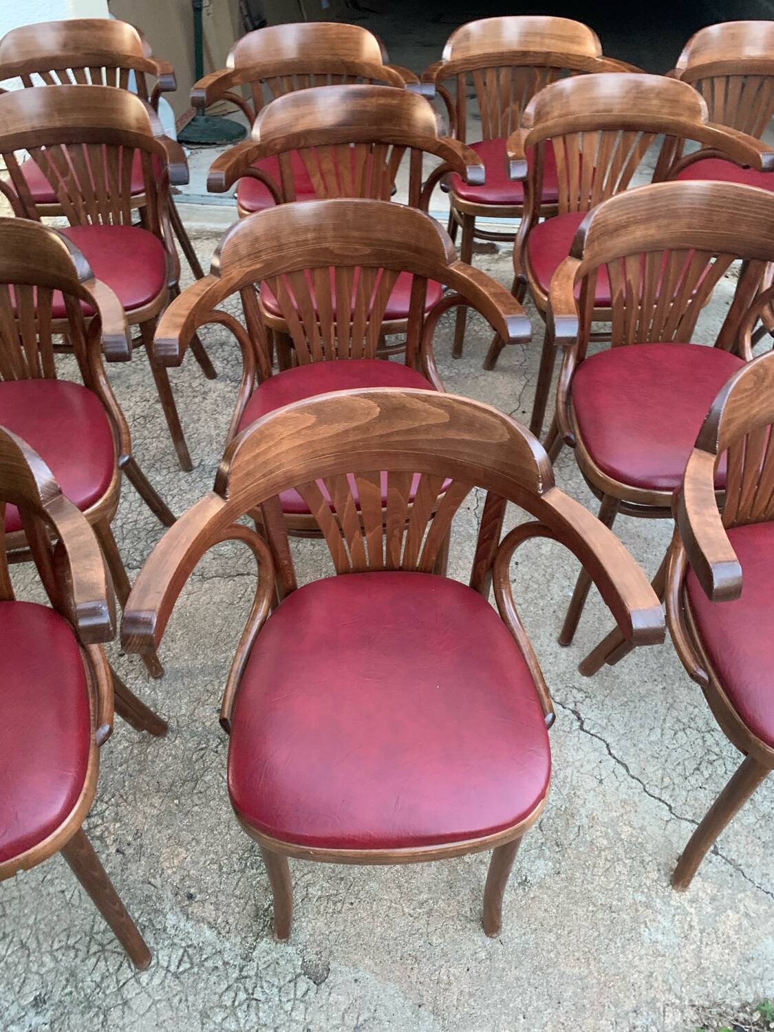Set of bistro armchairs (14 armchairs)