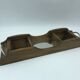 Vintage antique wooden and mirror compartment tray