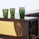 Large oxidized and patinated brass bar by Isabelle and Richard Faure 1970