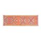 1970s Turkish Oushak Handmade Wool Cotton Orange Area Rug 91x305