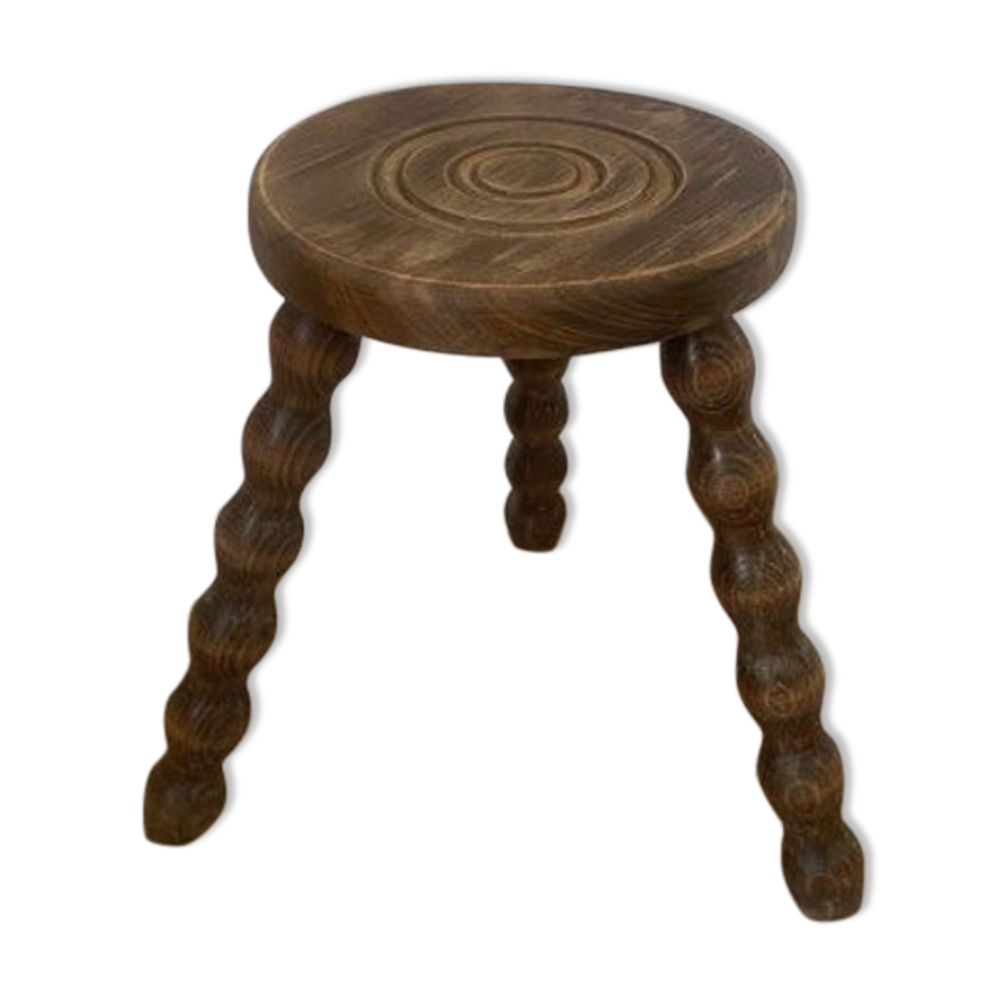 Brutalist vintage tripod stool