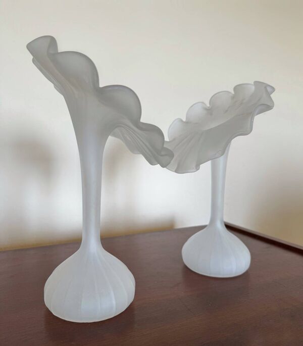 Vases Leonardo pate de verre vintage (X2)