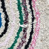 Vintage Azilal vintage wool and handmade cotton rug 90x180 cm