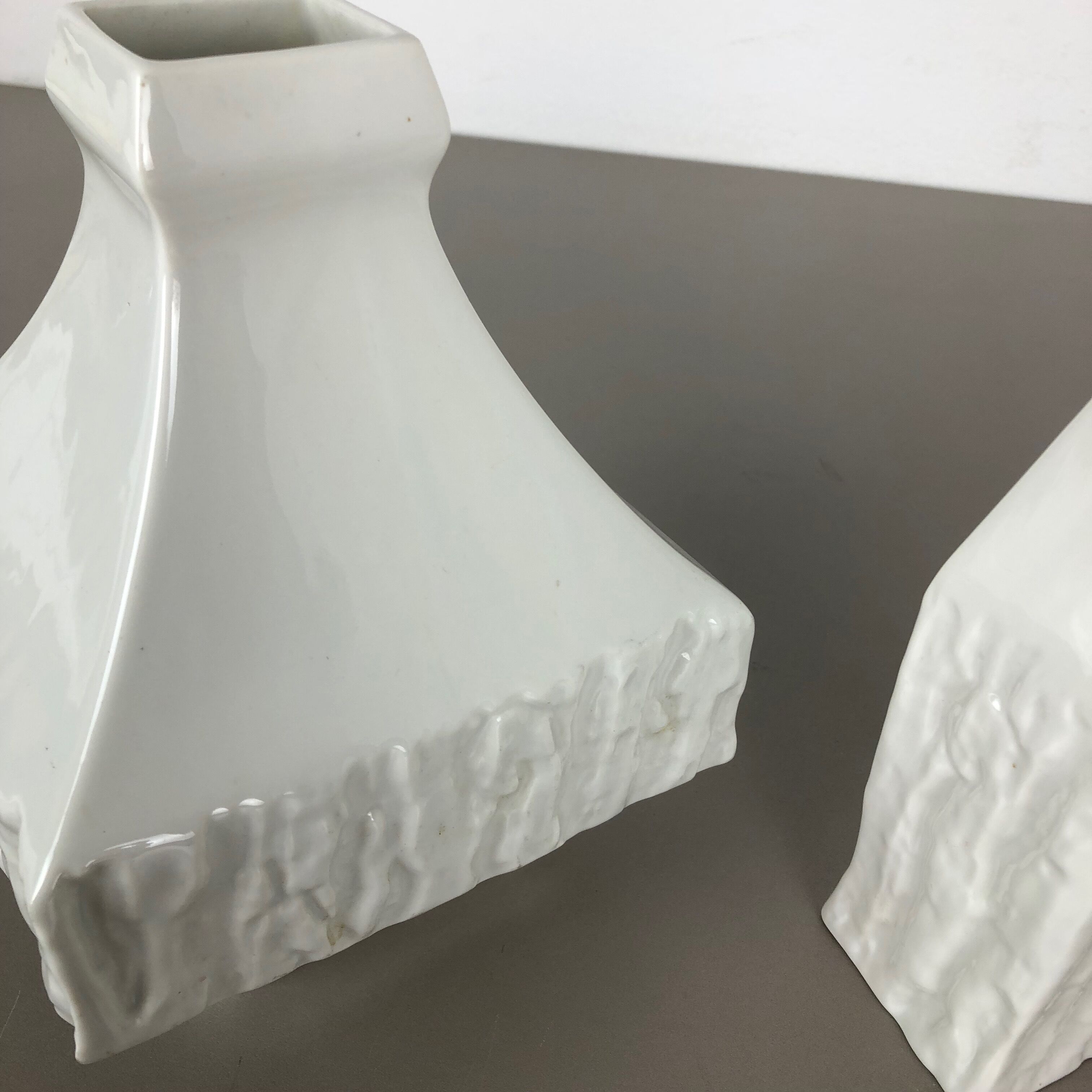 Set of 2 modernist 1960s vase sculptures Peter Müller for Sgrafo Modern, Germany