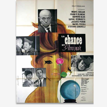 Poster 1964 film "luck and love" Bernard Blier