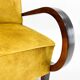 Pair of Art Deco beech armchairs, 1930s, newly upholstered