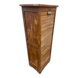 1920s fir curtain file cabinet