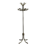 1960s chrome-plated aluminum parrot coat rack with tripod base