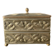 Metal jewelry box decorated with foliage and flowers art nouveau 1920
