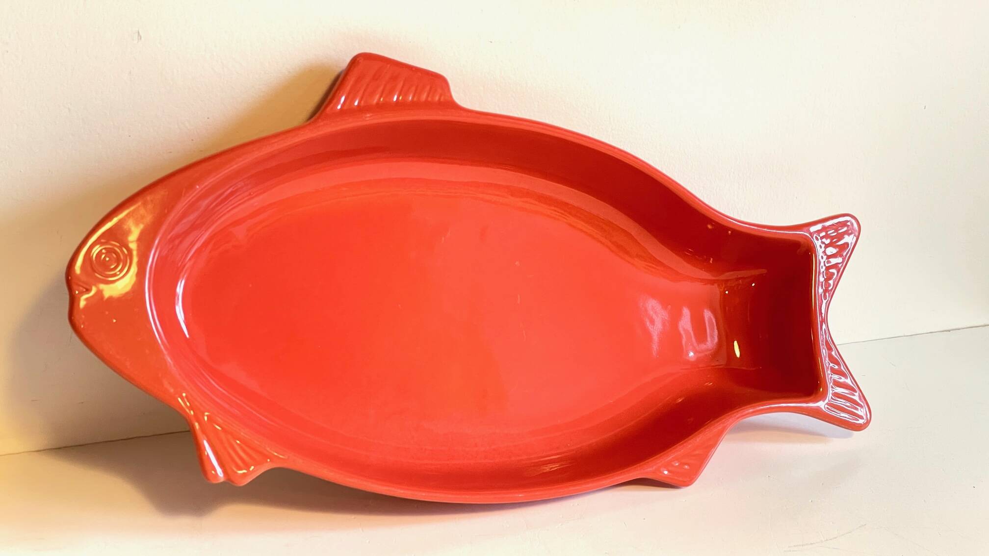 Emile Henry France ceramic dish FISH shape