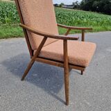 Old Scandinavian boomerang armchair