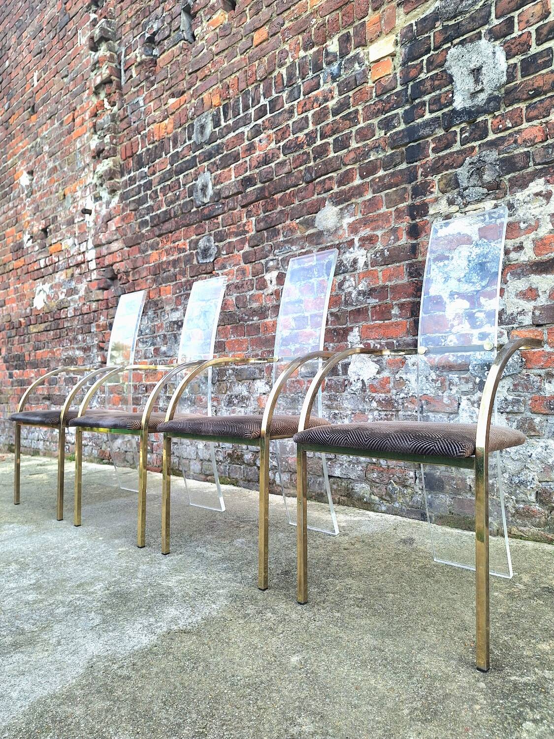 Set of 4 Charles Hollis Jones design armchairs for Belgo Chrom, seats