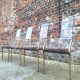 Set of 4 Charles Hollis Jones design armchairs for Belgo Chrom, seats