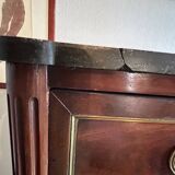 Mahogany and black marble chest of drawers, late 18th-early 19th century