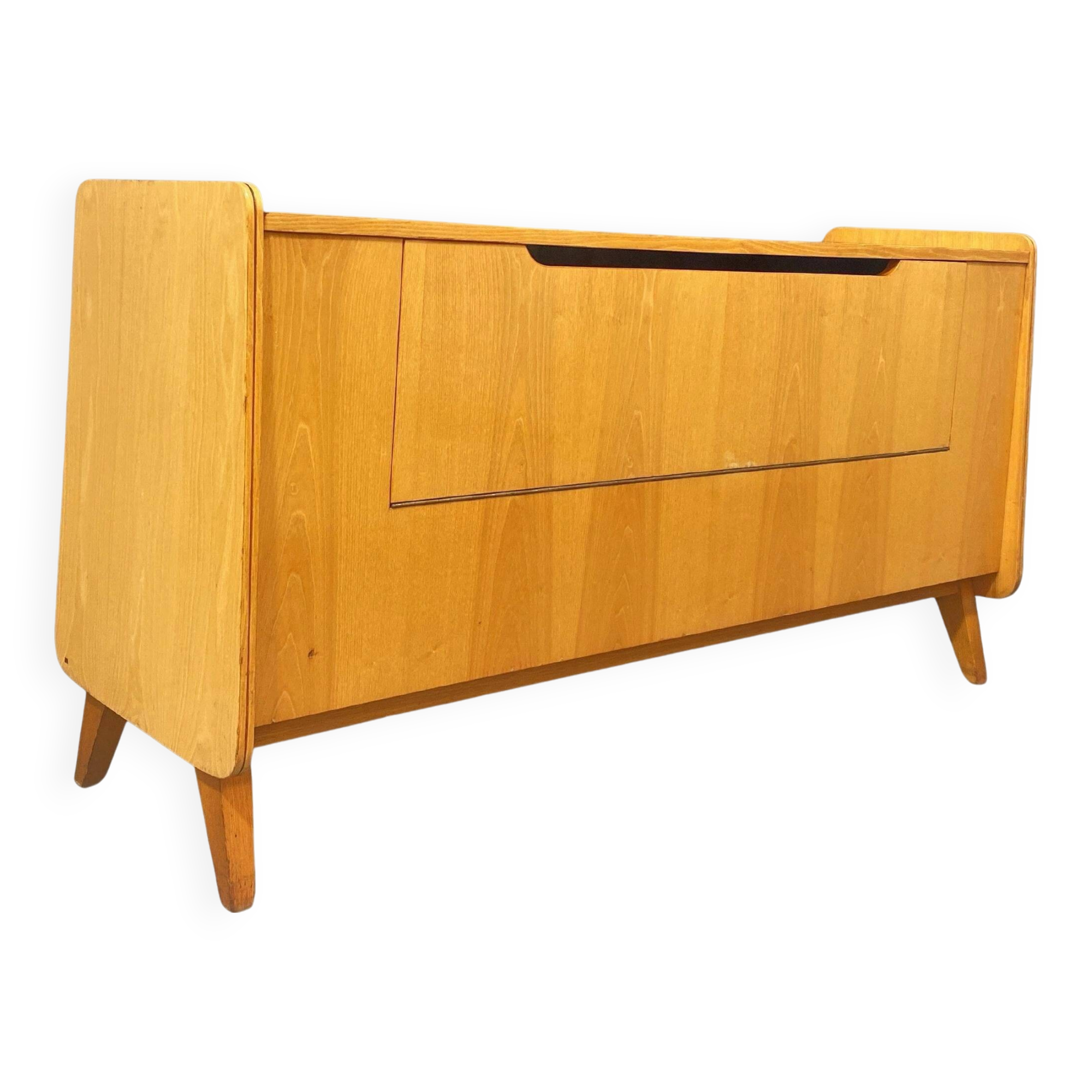 Commode vintage en bois de frêne par F.Jirák pour Tatra, 1960, Tchécoslovaquie