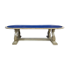 Table 40 years, surface mirroitante, structure in painted wood.