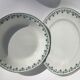 2 Plates Terre de Fer Moulin des Loups Georgette dark green diameter 28cm