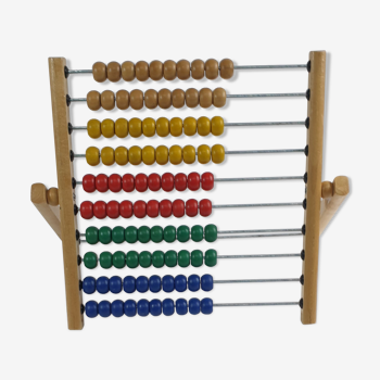 Wooden abacus 10 rows of 10 beads